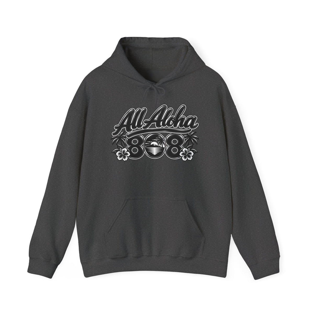 Aloha Hoodie — 'All Aloha' Tropical Surf Pullover