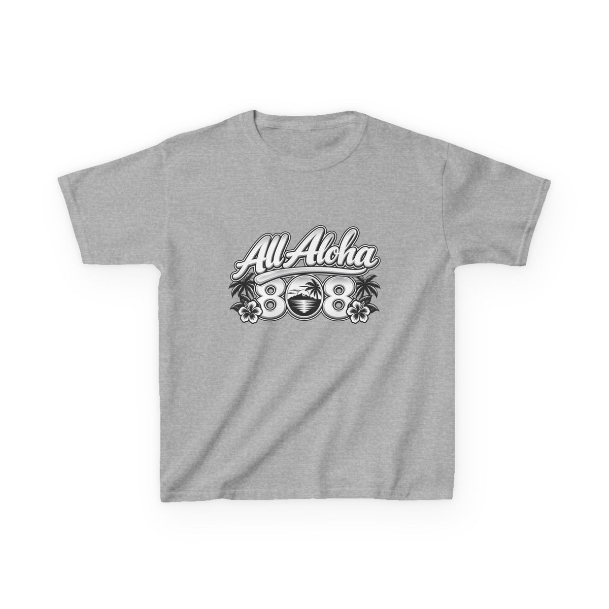 All Aloha Kids T‑Shirt — Hawaiian Surf Beach Graphic Tee