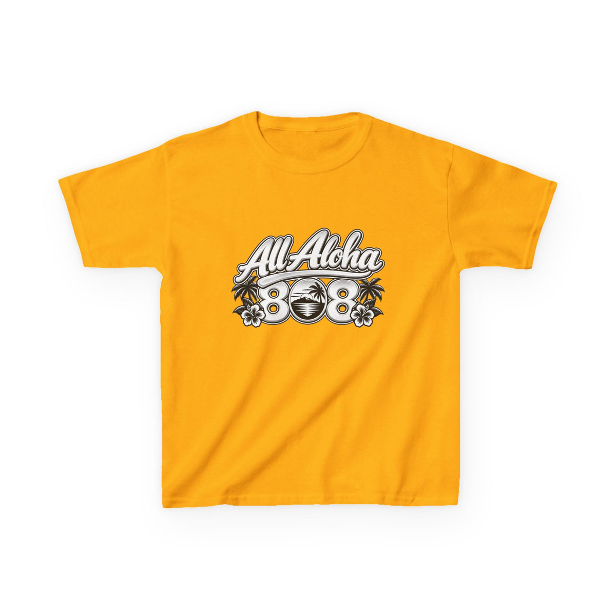 All Aloha Kids T‑Shirt — Hawaiian Surf Beach Graphic Tee