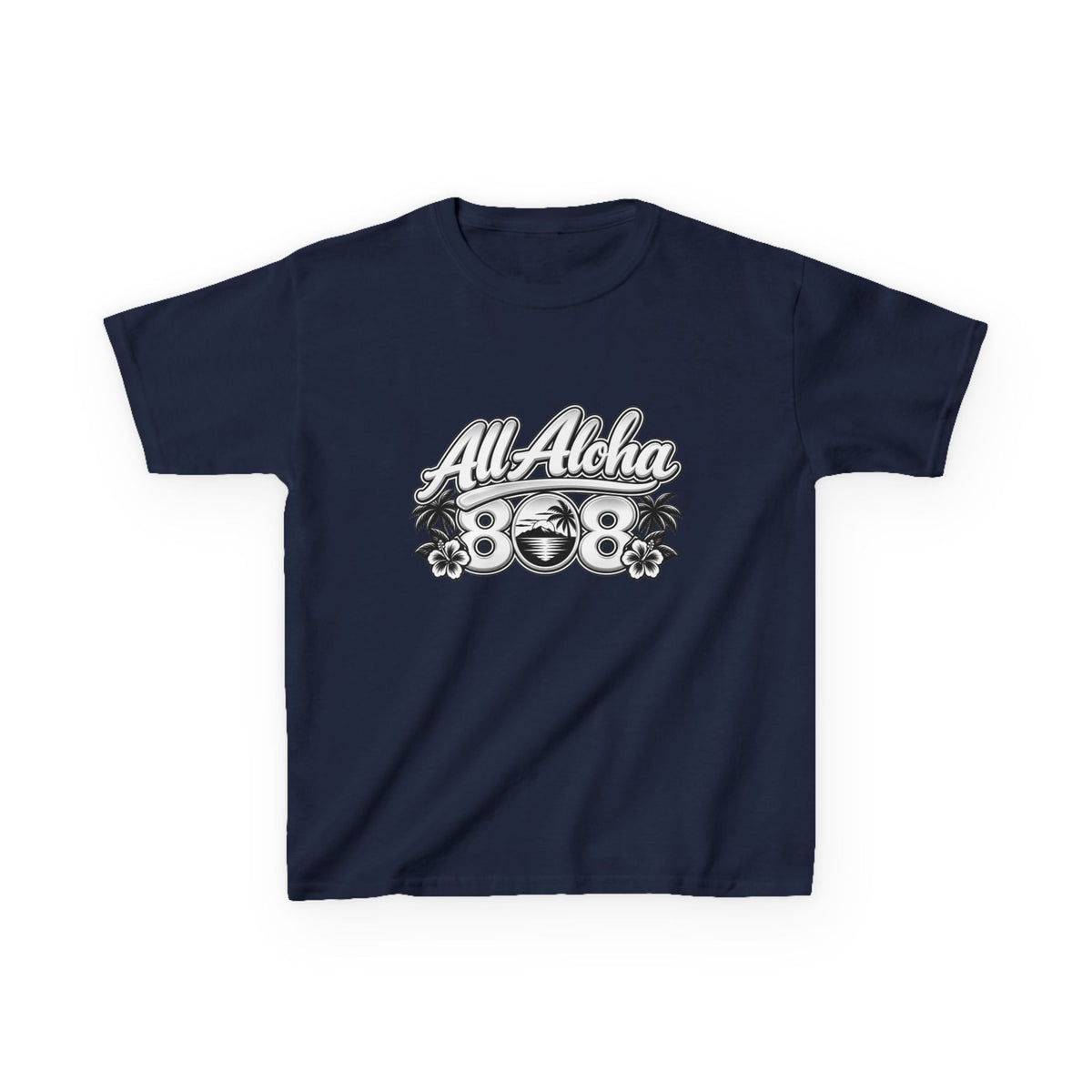 All Aloha Kids T‑Shirt — Hawaiian Surf Beach Graphic Tee