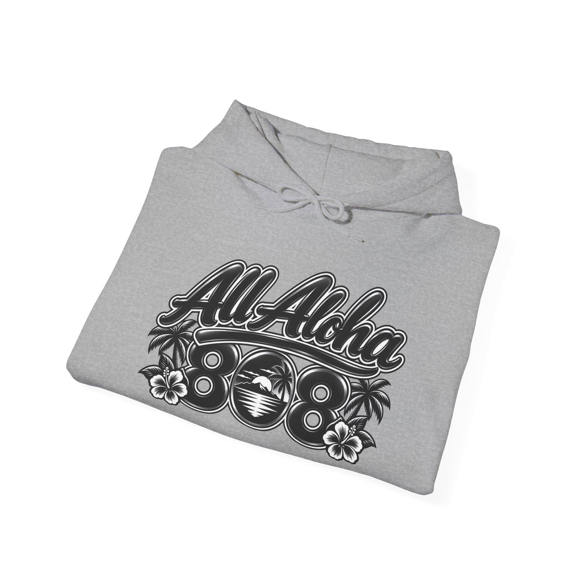 Aloha Hoodie — 'All Aloha' Tropical Surf Pullover
