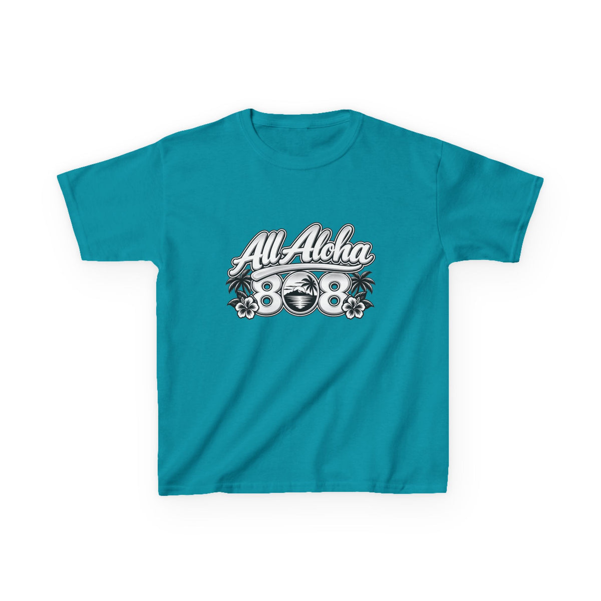 All Aloha Kids T‑Shirt — Hawaiian Surf Beach Graphic Tee