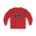 All Aloha Long Sleeve Tee — Retro Script Hawaiian Shirt