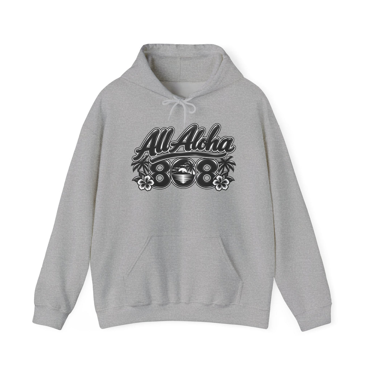 Aloha Hoodie — 'All Aloha' Tropical Surf Pullover