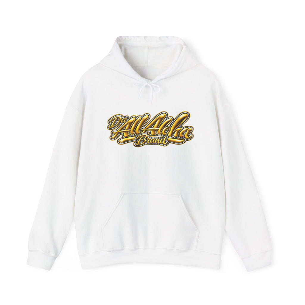 Hoodie — Gold 'All Aloha' Script & 'Hawks Behbeh' Eagle Back Streetwear