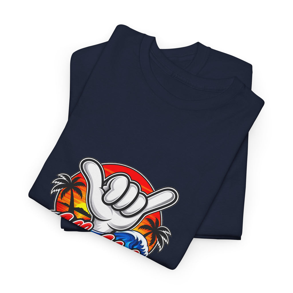 Aloha Shaka T-Shirt — Hawaiian Surf Palm Trees Tee