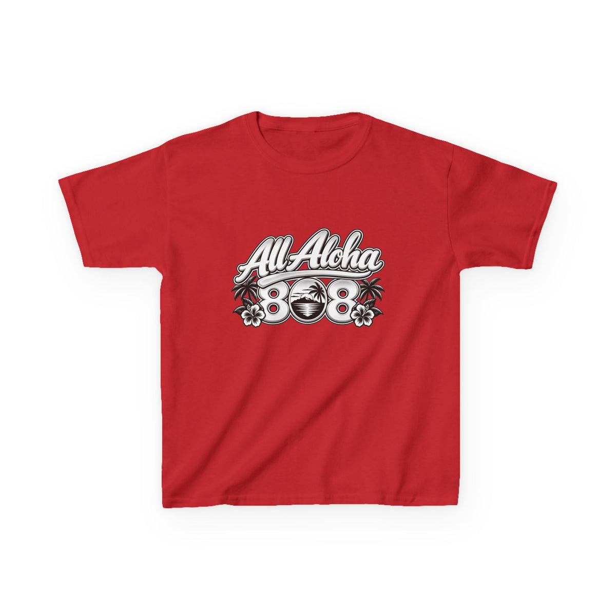 All Aloha Kids T‑Shirt — Hawaiian Surf Beach Graphic Tee