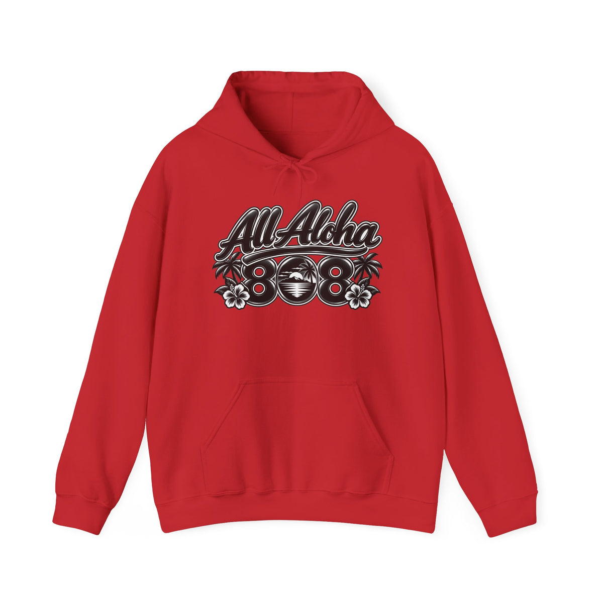 Aloha Hoodie — 'All Aloha' Tropical Surf Pullover