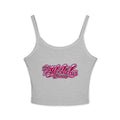 Aloha Script Crop Tank Top — Pink Retro Beach Vibe