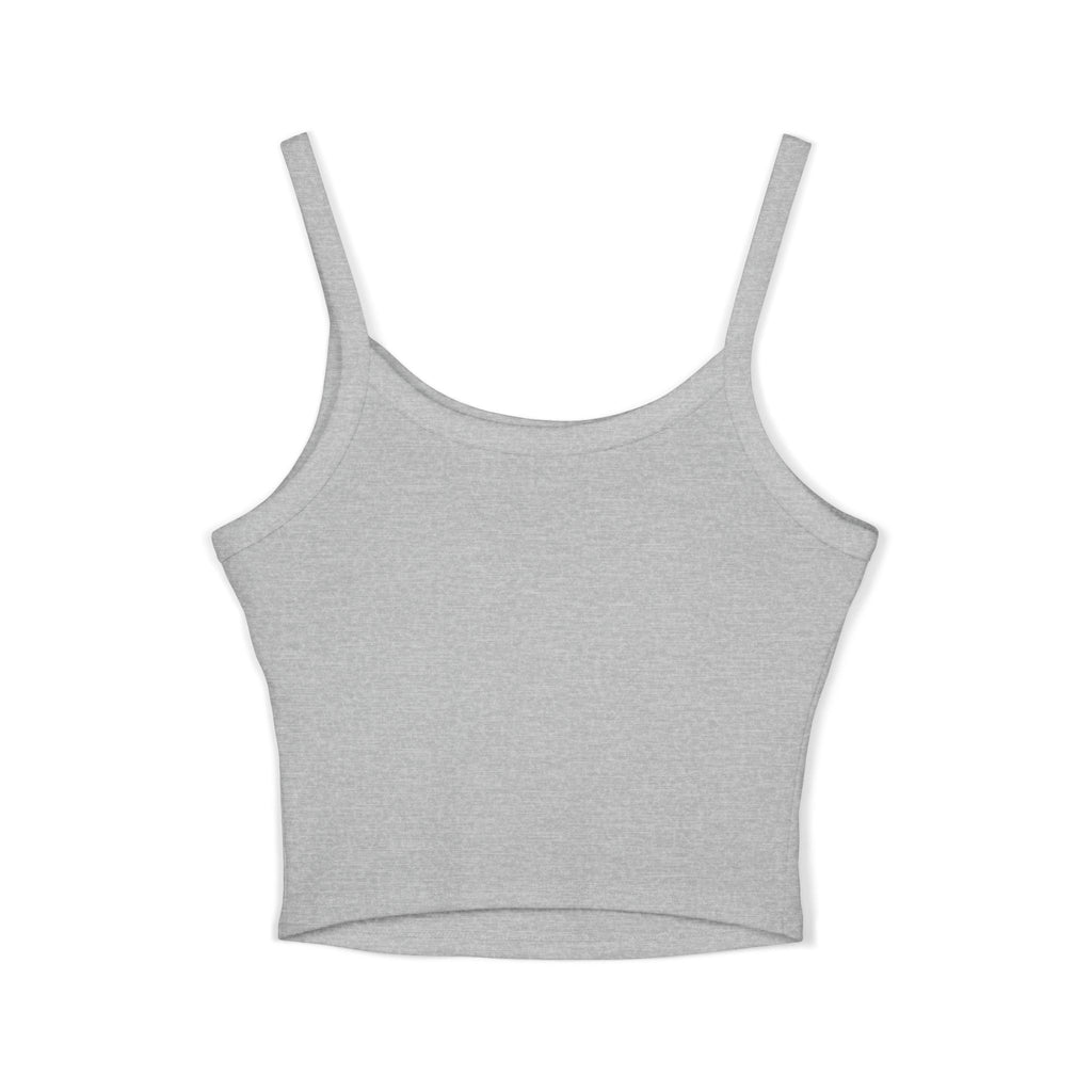 All Aloha Women's Spaghetti Strap Tank Top — Tropical Vintage Script Crop