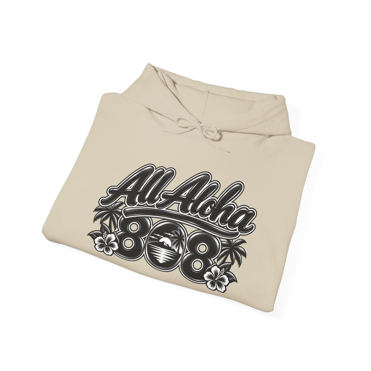 Aloha Hoodie — 'All Aloha' Tropical Surf Pullover