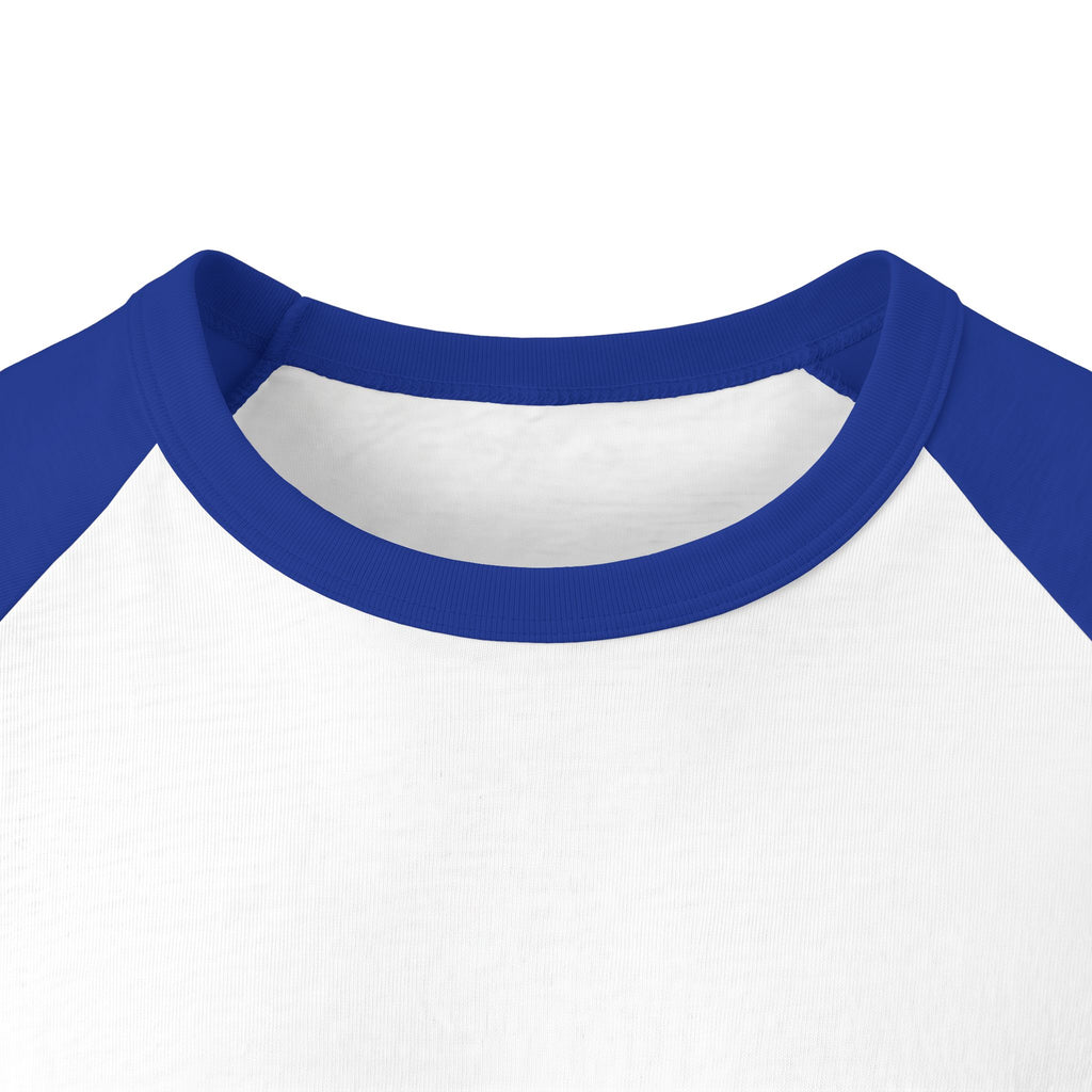 Aloha Script Raglan Shirt — Black & White 3/4 Sleeve