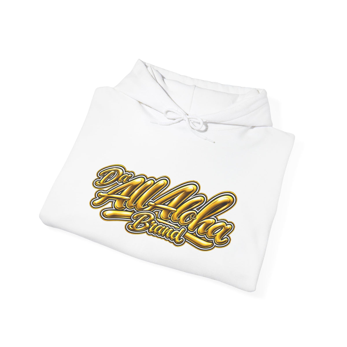 Hoodie — Gold 'All Aloha' Script & 'Hawks Behbeh' Eagle Back Streetwear