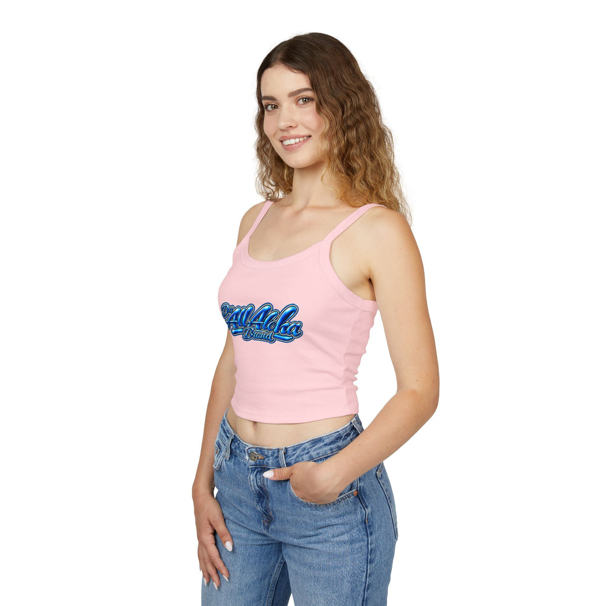 Aloha Vibes Crop Tank — Women's Spaghetti Strap Tank Top