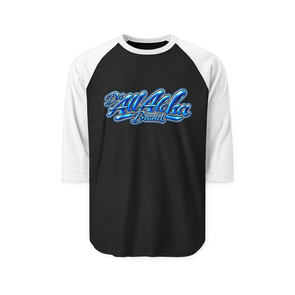 All Aloha Baseball Raglan Shirt — Island Script 3/4 Sleeve