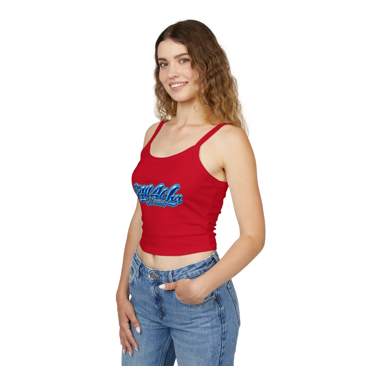 Aloha Vibes Crop Tank — Women's Spaghetti Strap Tank Top