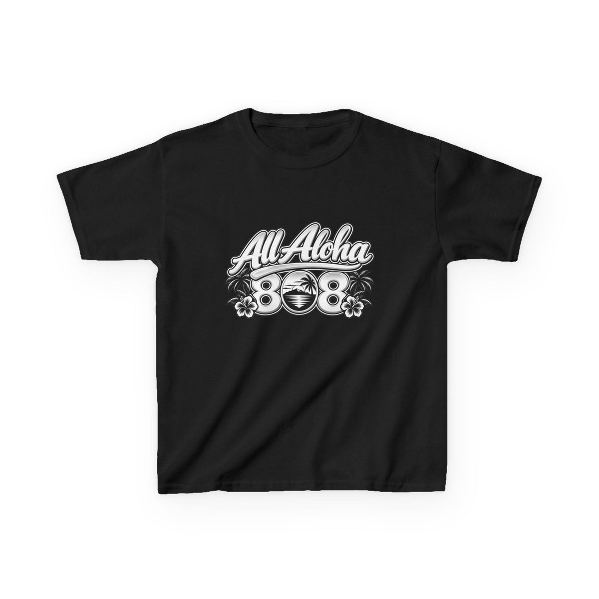 All Aloha Kids T‑Shirt — Hawaiian Surf Beach Graphic Tee