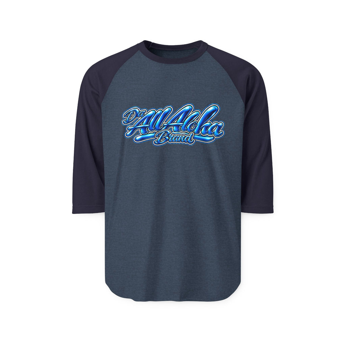 All Aloha Baseball Raglan Shirt — Island Script 3/4 Sleeve