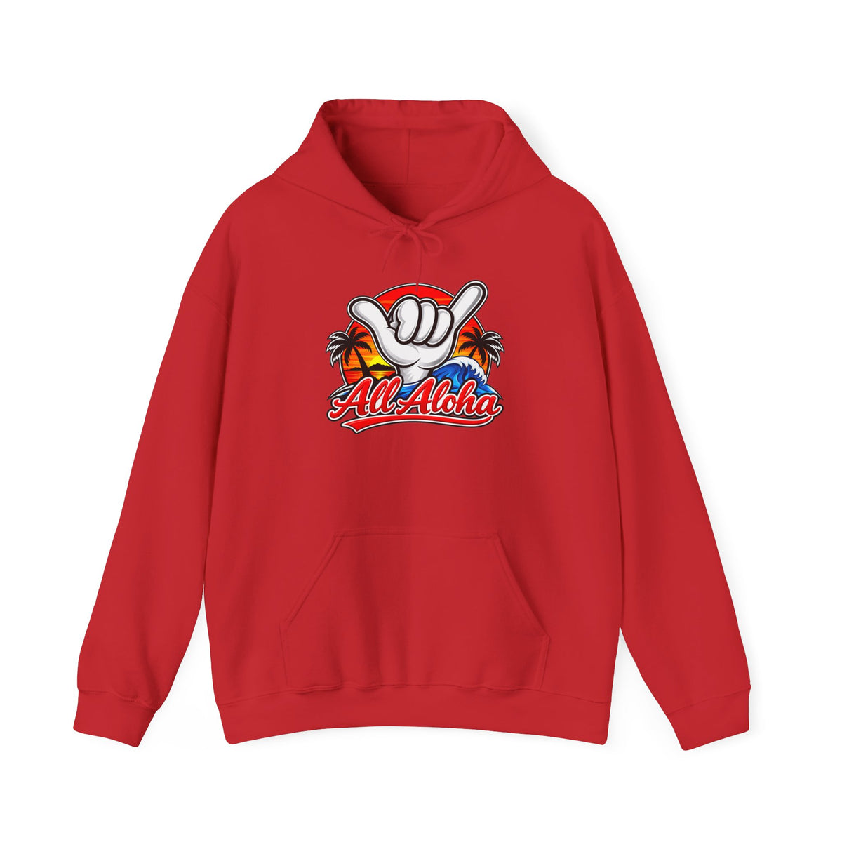 Aloha Shaka Hoodie – Tropical Palm Sunset 'All Aloha' Sweatshirt