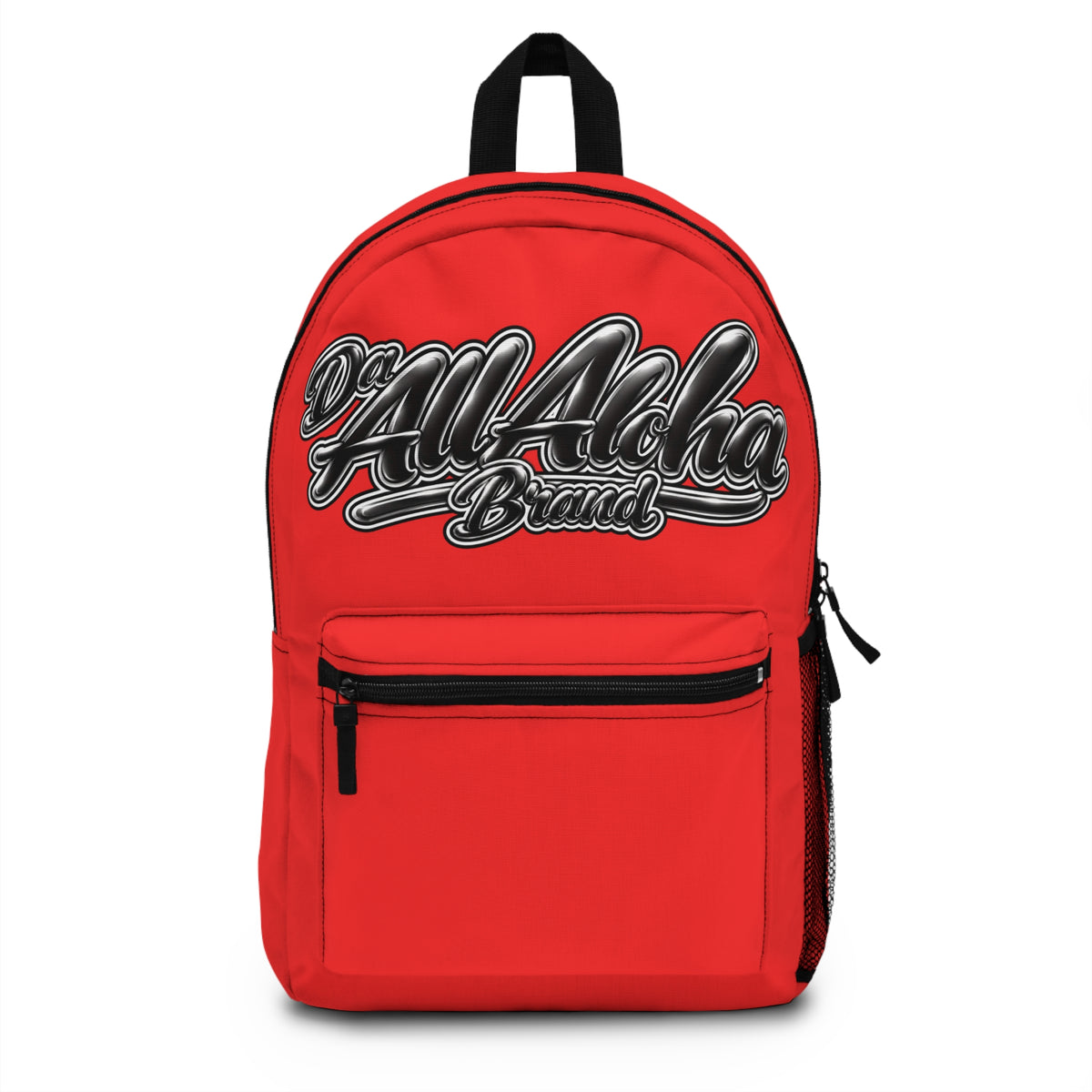 All Aloha Brand Red Backpack — Streetwear Logo Daypack