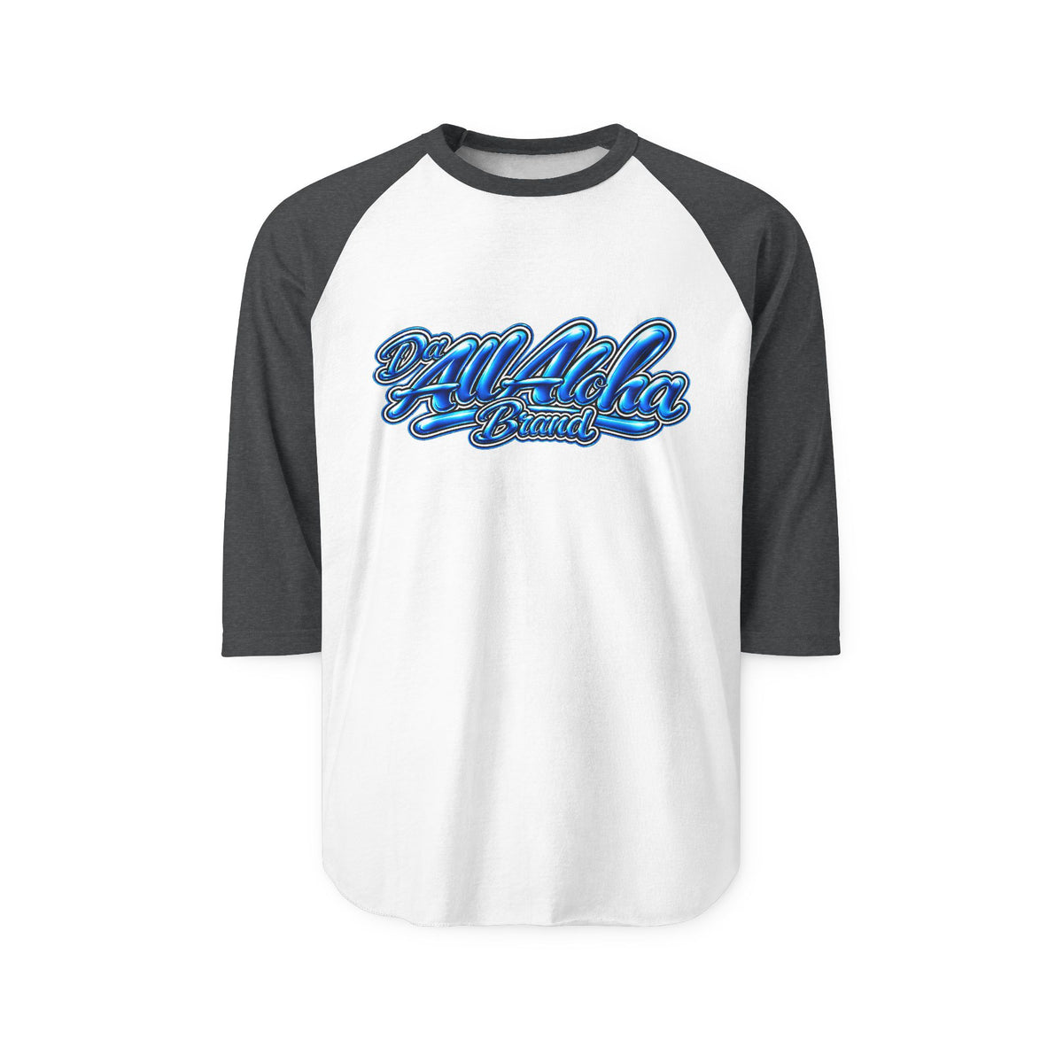 All Aloha Baseball Raglan Shirt — Island Script 3/4 Sleeve