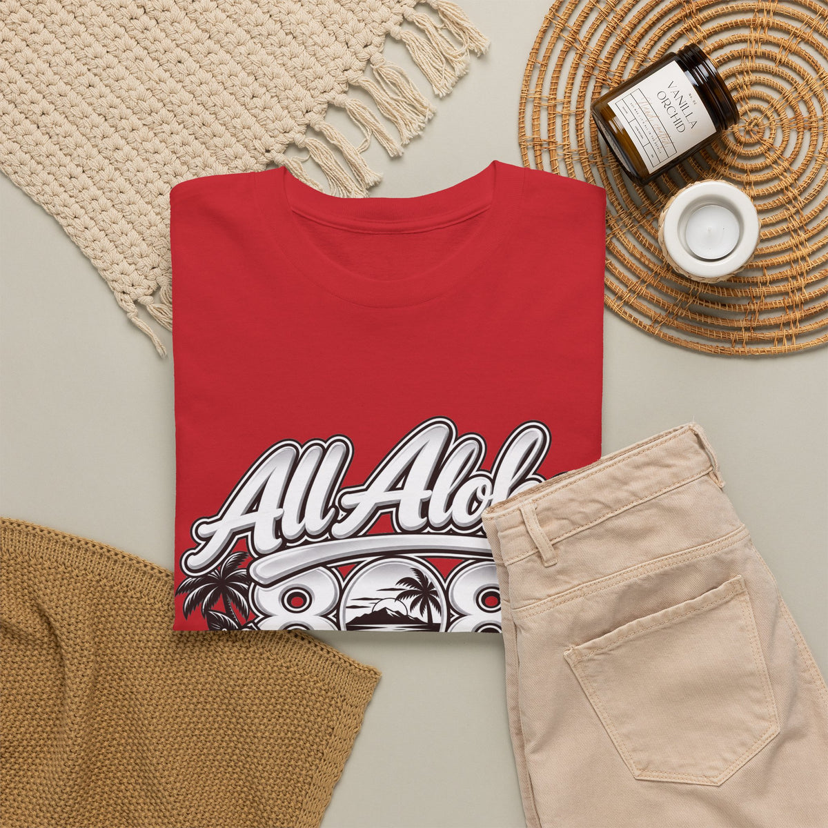All Aloha 808 T-Shirt — Hawaiian Vintage Surf Tee