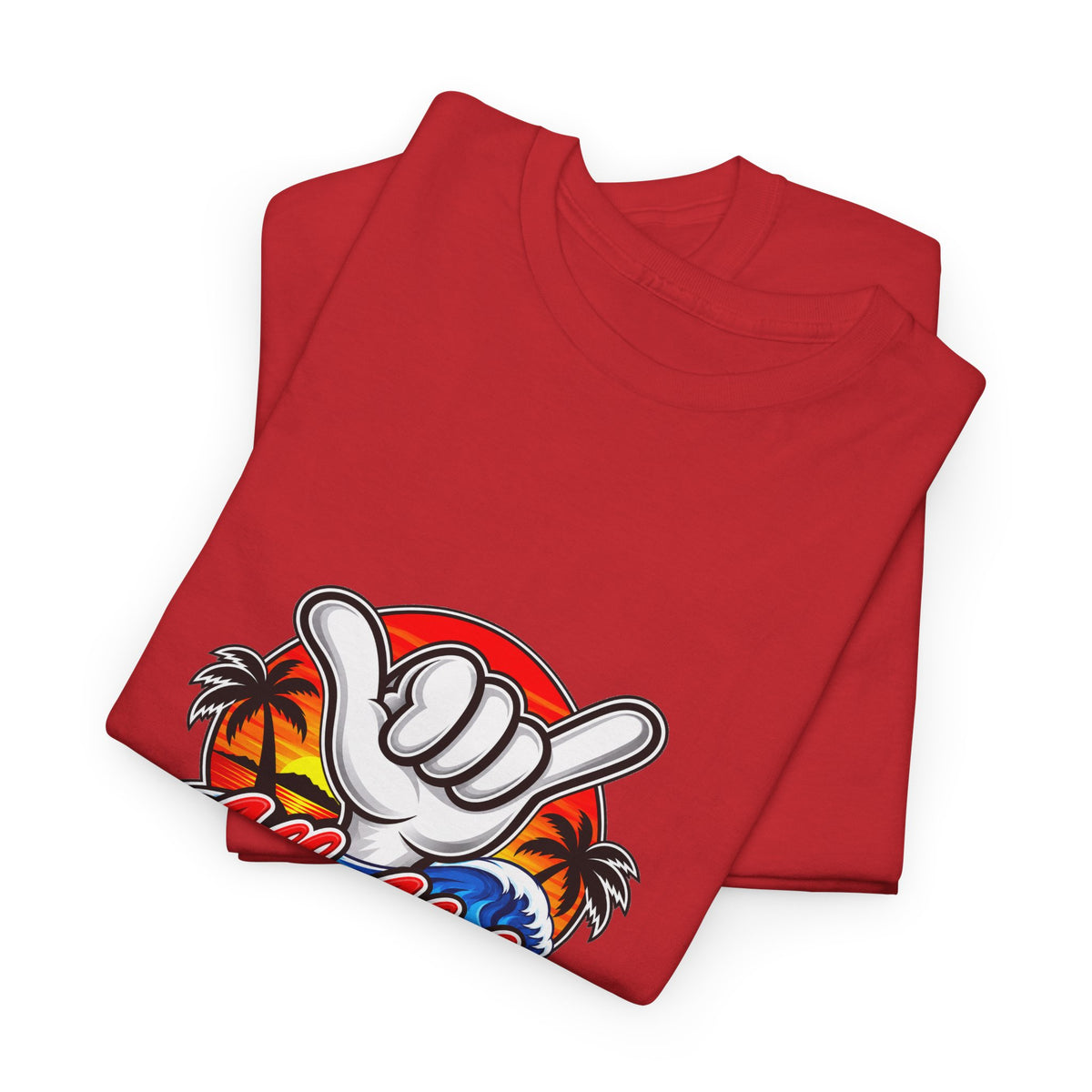 Aloha Shaka T-Shirt — Hawaiian Surf Palm Trees Tee