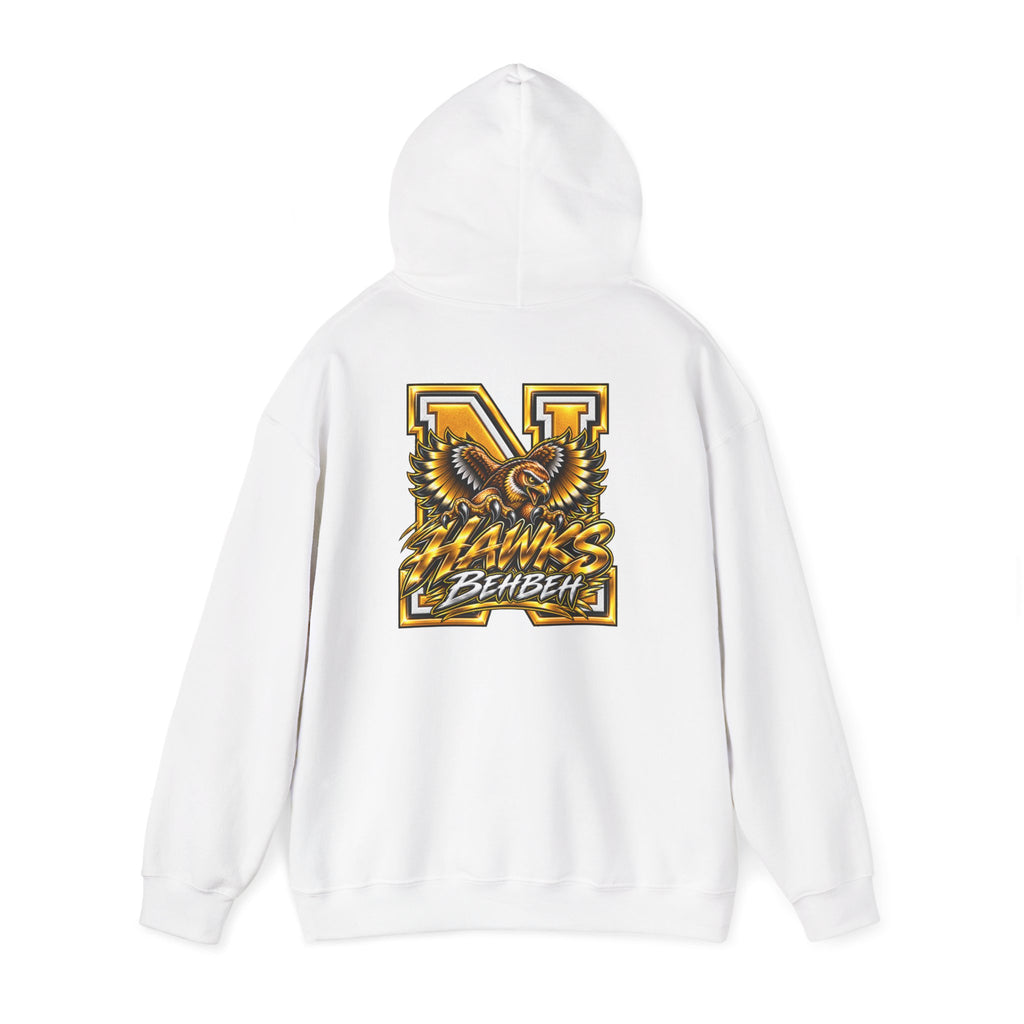 Hoodie — Gold 'All Aloha' Script & 'Hawks Behbeh' Eagle Back Streetwear