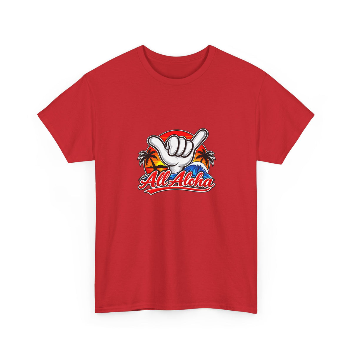 Aloha Shaka T-Shirt — Hawaiian Surf Palm Trees Tee