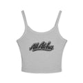 All Aloha Tank Top — Women's Spaghetti Strap Cropped Tank, Hawaiian Vintage Script