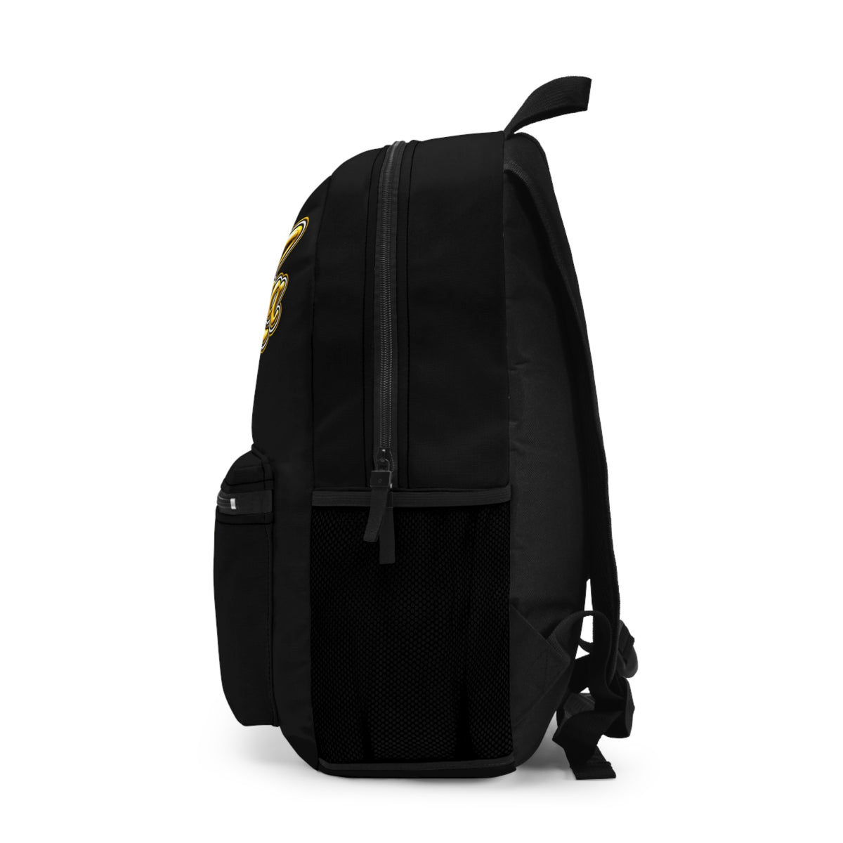 All Acha Brand Gold Script Backpack with Hawk Graphic
