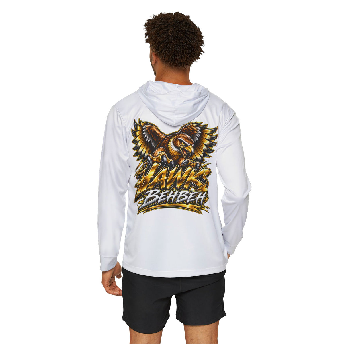 Hawks Behbeh Sports Warmup Hoodie — Men’s Athletic AOP Hoodie with Eagle Logo