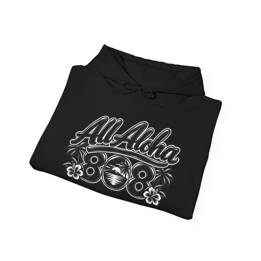 Aloha Hoodie — 'All Aloha' Tropical Surf Pullover