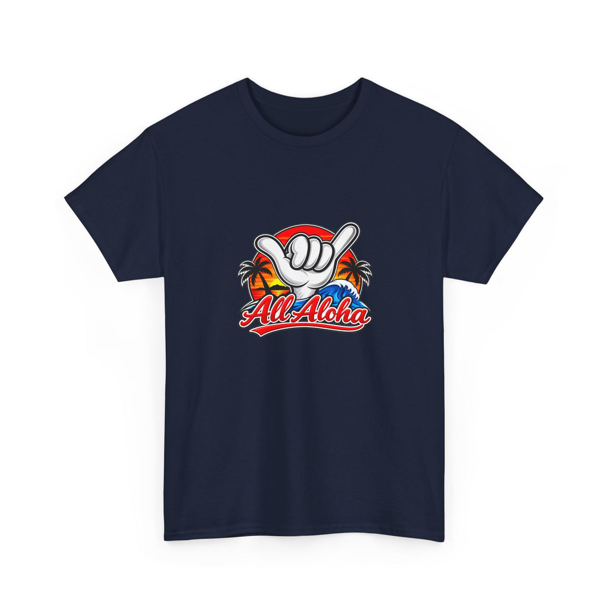 Aloha Shaka T-Shirt — Hawaiian Surf Palm Trees Tee