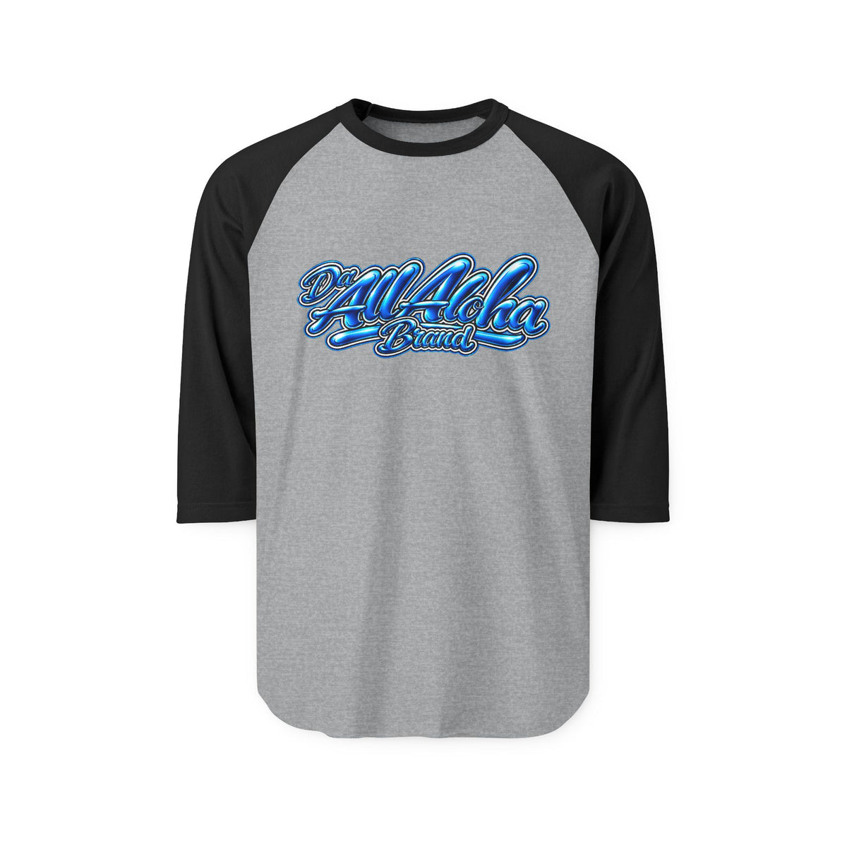 All Aloha Baseball Raglan Shirt — Island Script 3/4 Sleeve