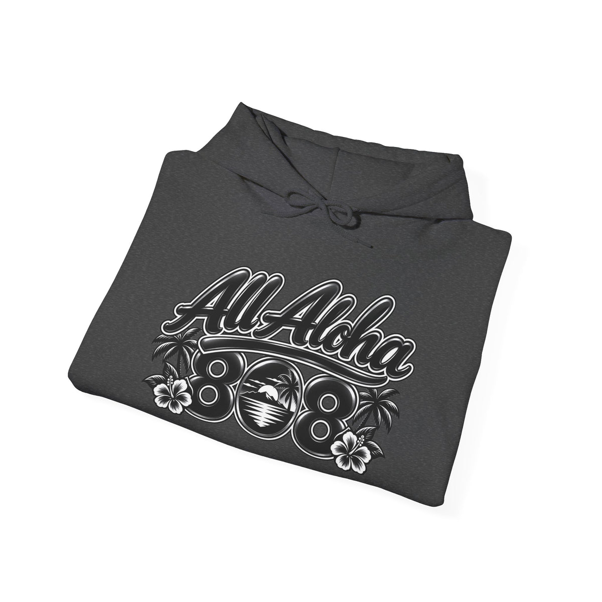 Aloha Hoodie — 'All Aloha' Tropical Surf Pullover