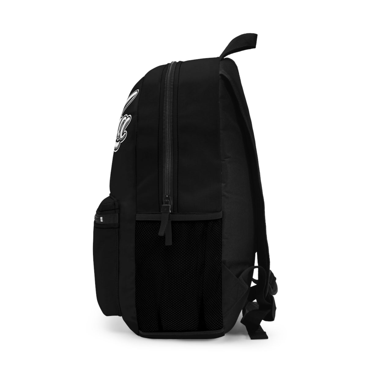 All Aloha Brand Script Backpack — Black Streetwear Backpack with Script Logo