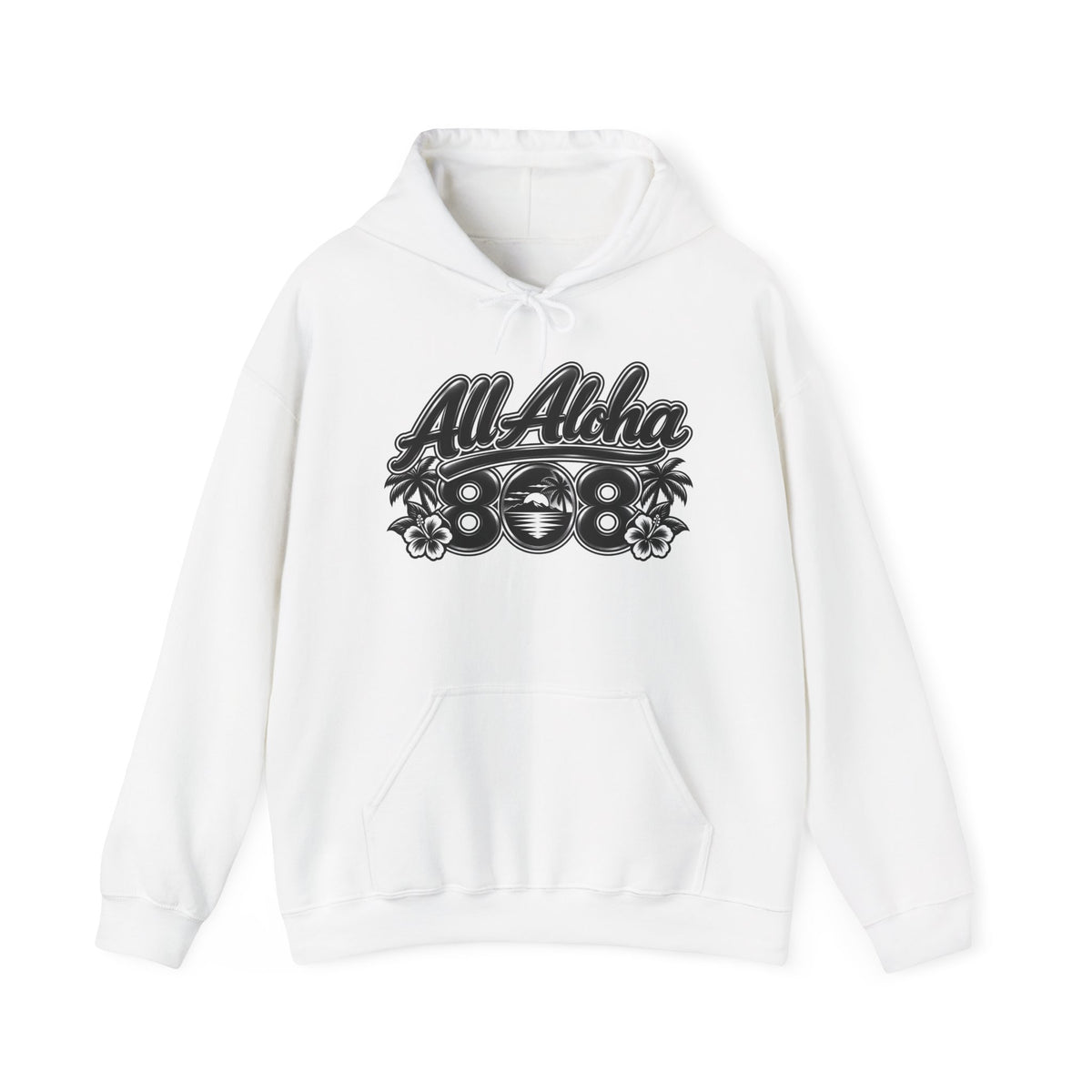 Aloha Hoodie — 'All Aloha' Tropical Surf Pullover