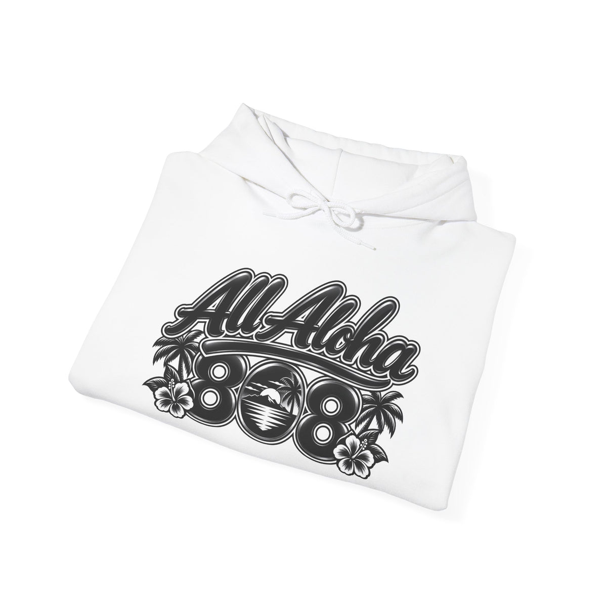 Aloha Hoodie — 'All Aloha' Tropical Surf Pullover