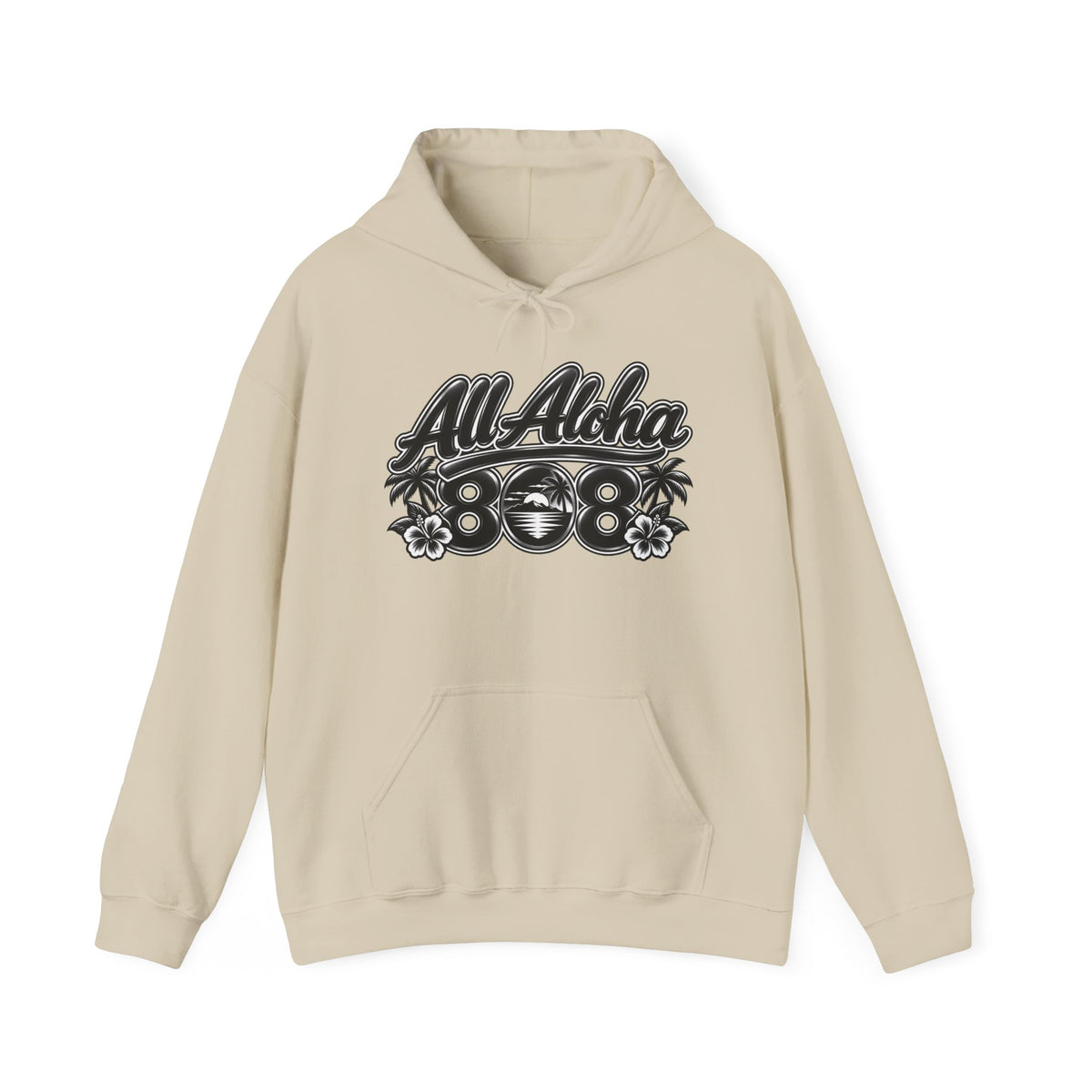 Aloha Hoodie — 'All Aloha' Tropical Surf Pullover