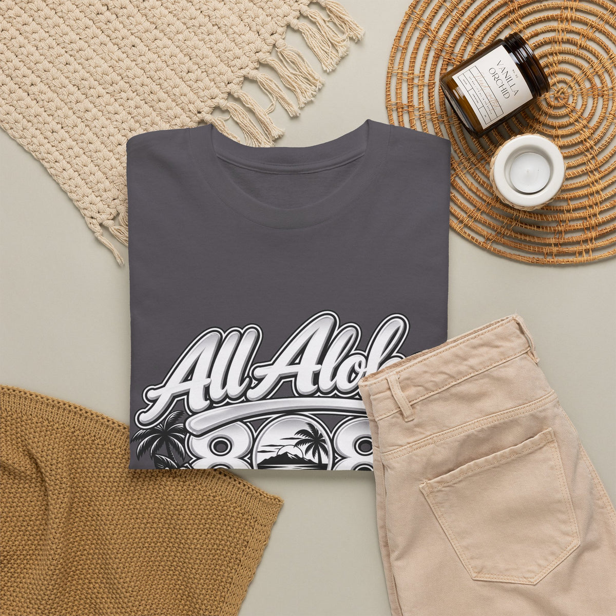 All Aloha 808 T-Shirt — Hawaiian Vintage Surf Tee