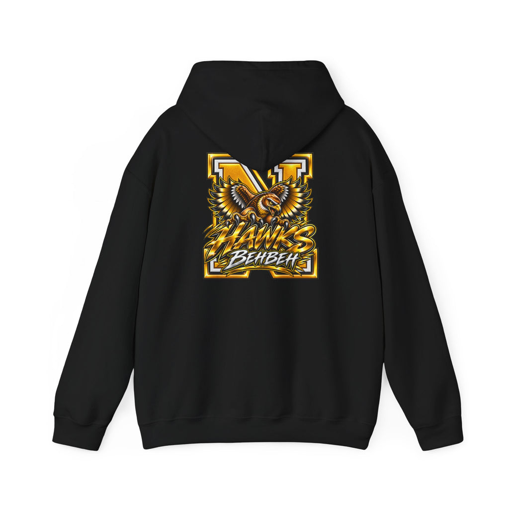 Hoodie — Gold 'All Aloha' Script & 'Hawks Behbeh' Eagle Back Streetwear