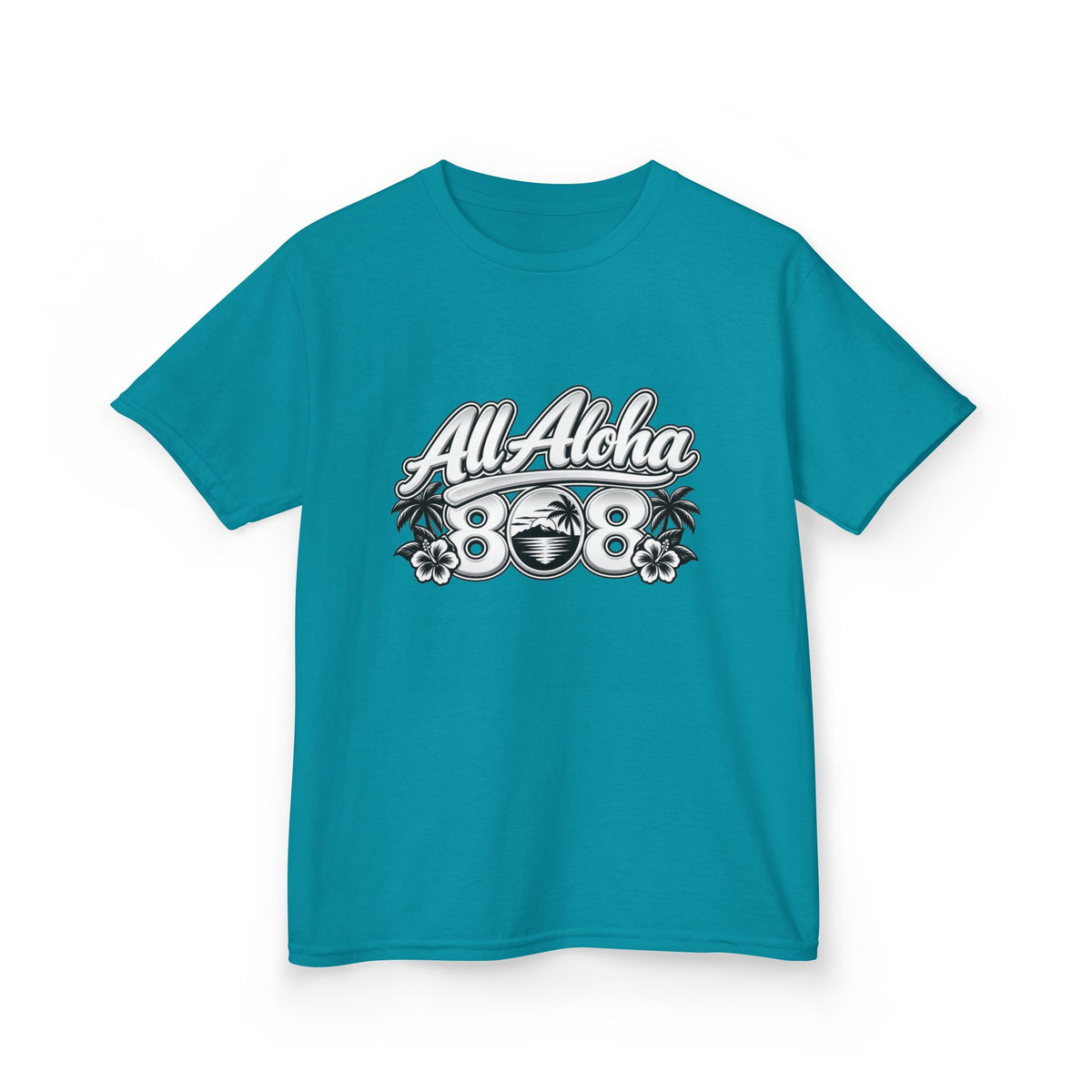 All Aloha Kids T‑Shirt — Hawaiian Surf Beach Graphic Tee