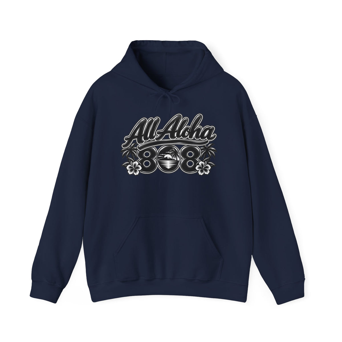 Aloha Hoodie — 'All Aloha' Tropical Surf Pullover