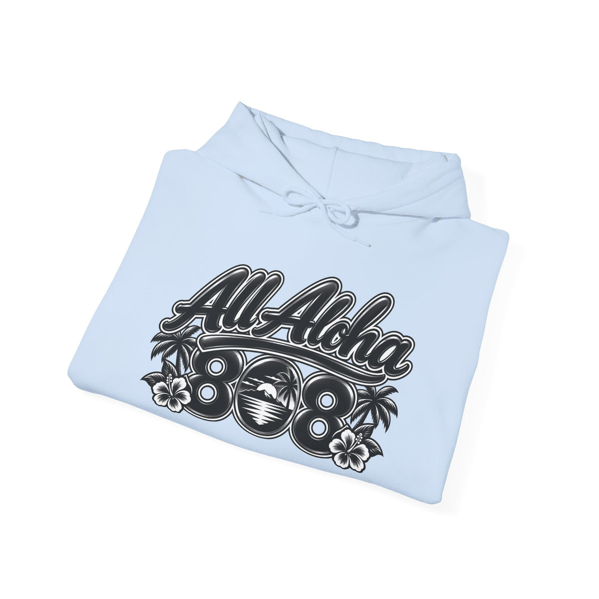 Aloha Hoodie — 'All Aloha' Tropical Surf Pullover