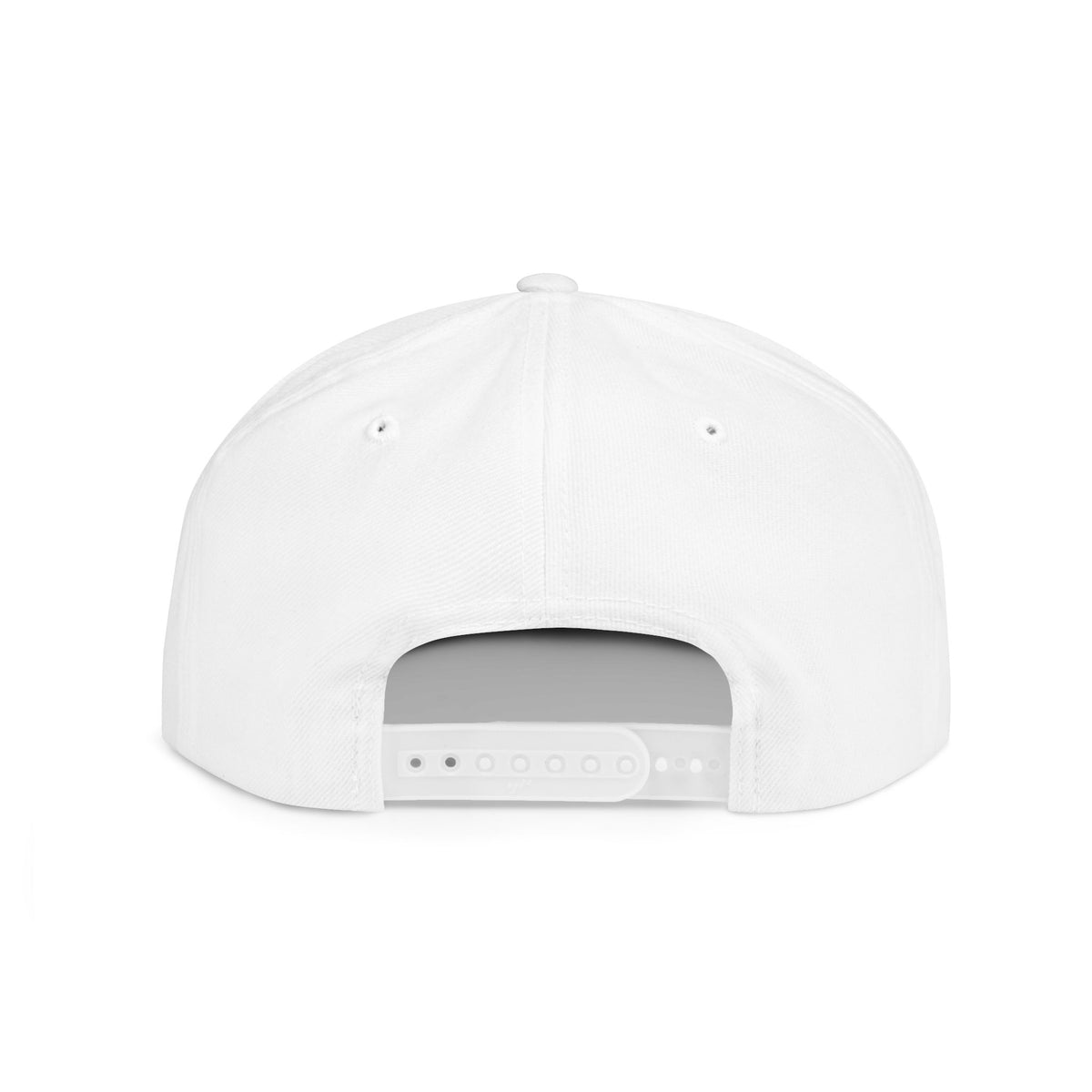 Aloha Script Flat Bill Snapback Hat — White Casual Hawaiian Trucker Cap