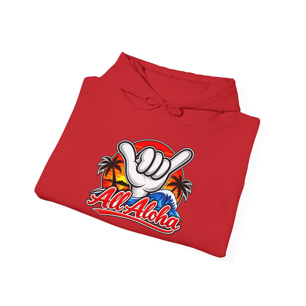 Aloha Shaka Hoodie – Tropical Palm Sunset 'All Aloha' Sweatshirt