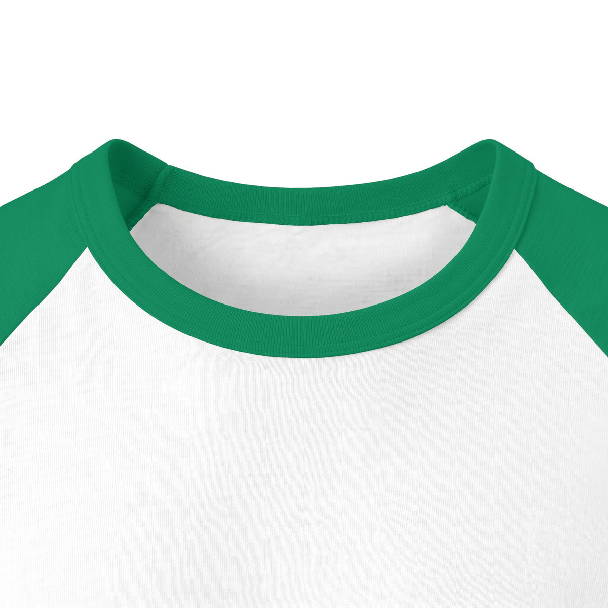 Aloha Graphic Raglan Shirt — Green Script "Aloha" Baseball Tee