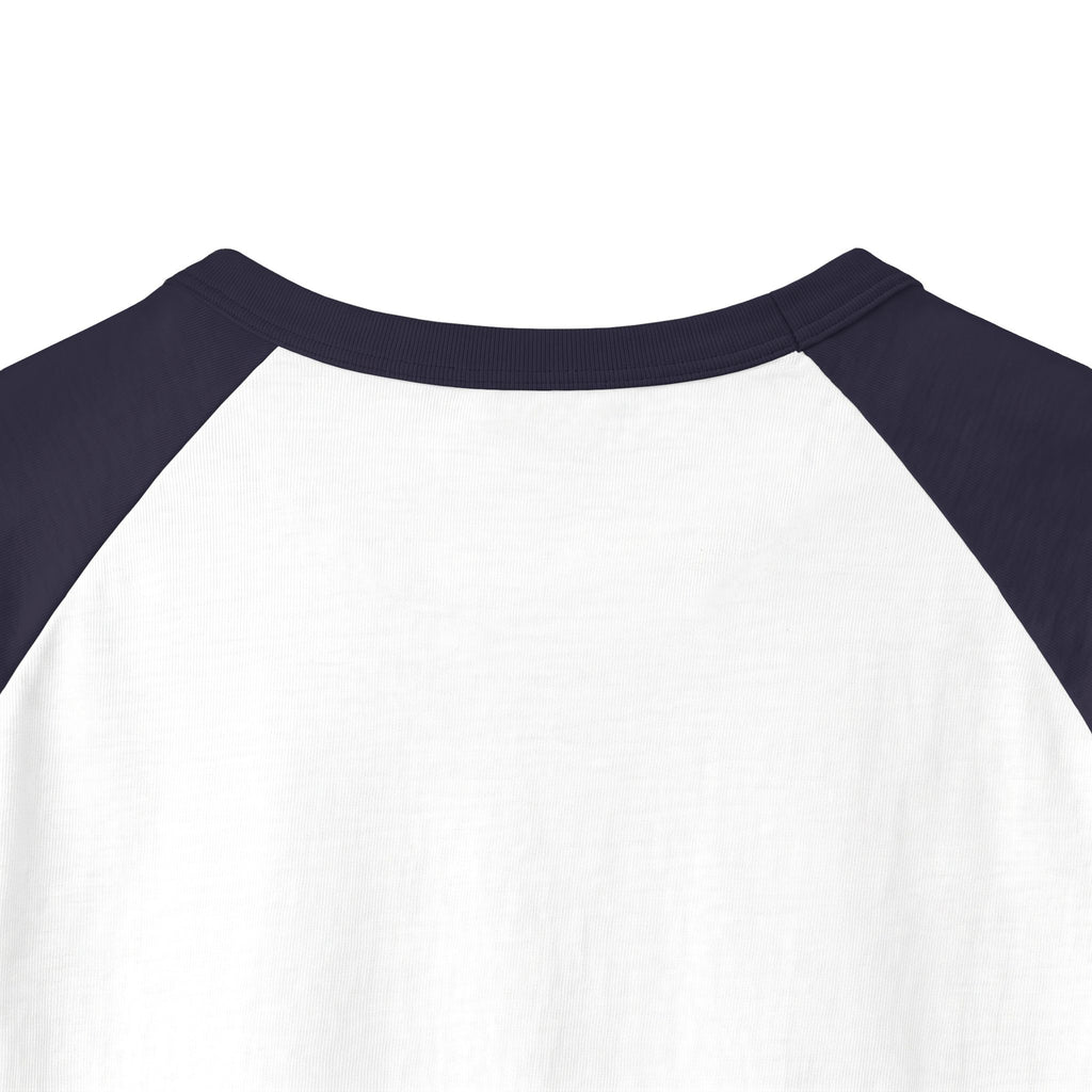 Aloha Script Raglan Shirt — Black & White 3/4 Sleeve