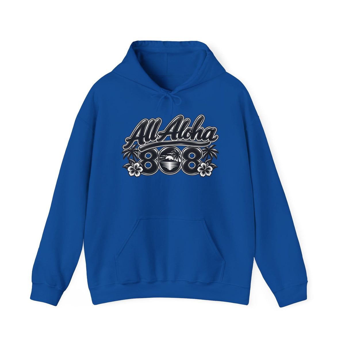 Aloha Hoodie — 'All Aloha' Tropical Surf Pullover